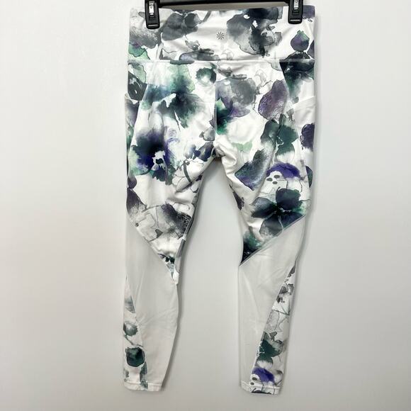Athleta Mudra Watercolor Floral Leggings Ankle | Size: Medium - Picture 5 of 11